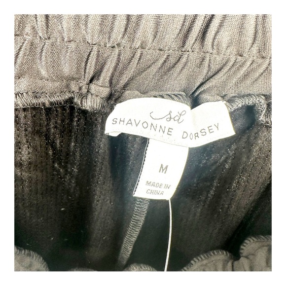 Shavonne Dorsey NWT Women’s M Medium Black Sequin Jogger Pants Party NYE Glam - Picture 6 of 11
